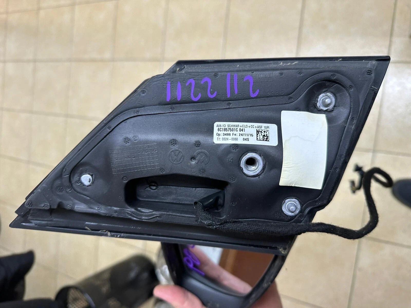 SPECCHIETTO RETROVISORE SX SINISTRO VOLKSWAGEN POLO DAL 2009 AL 2017 - immagine 3