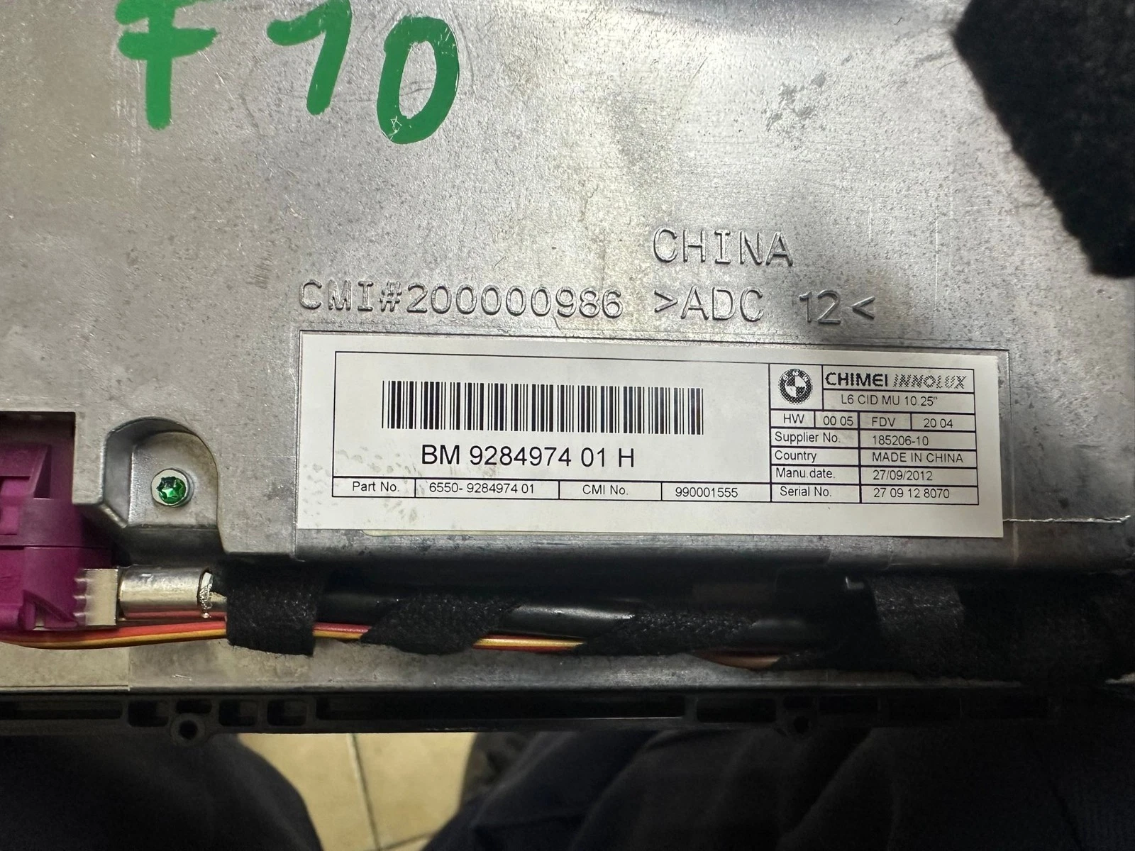 Display BMW Serie 5 F10 2010-2013 Monitor iDrive Originale - immagine 3