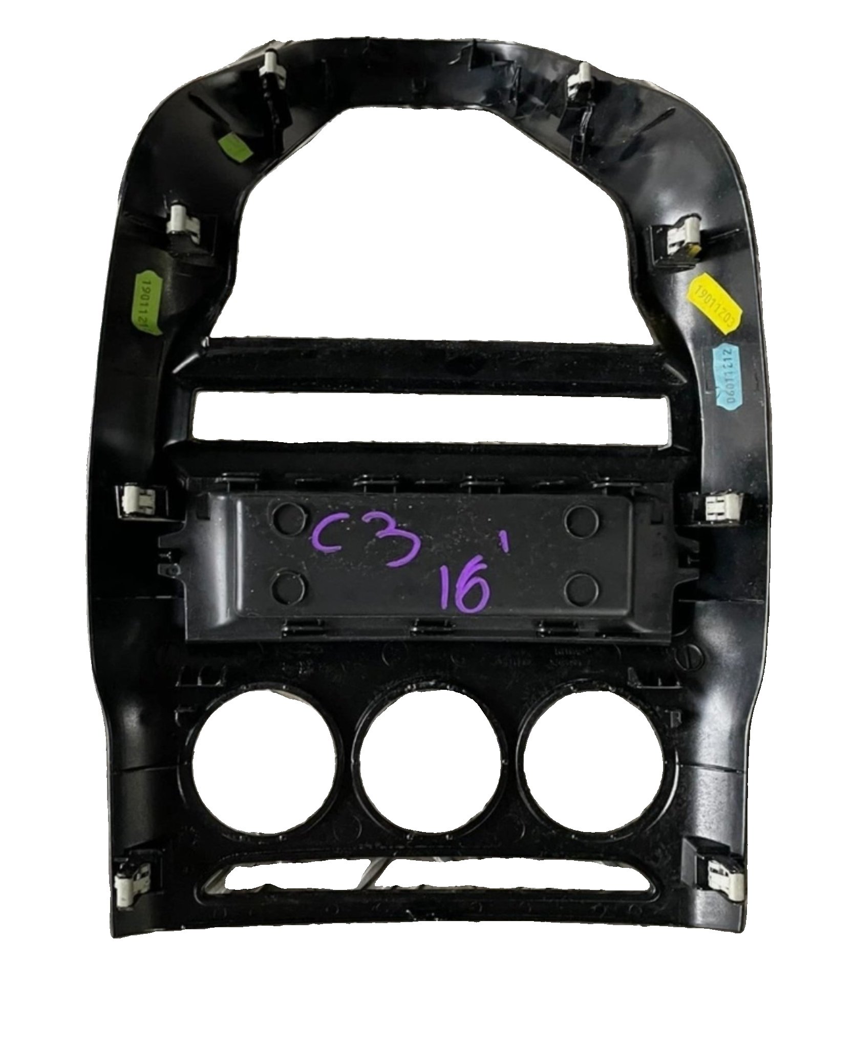 Consolle modanatura centrale nera Citroen C3 dal 2013 al 2016 - immagine 3
